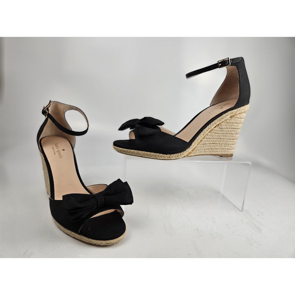 Kate Spade New York Womens Size 10.5 M Espadrille‎ Knot-Front Wedge Sandals